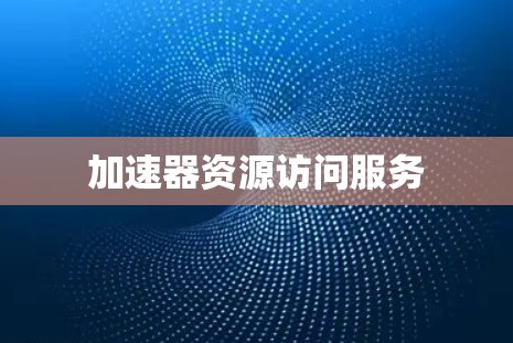 加速器资源访问服务
