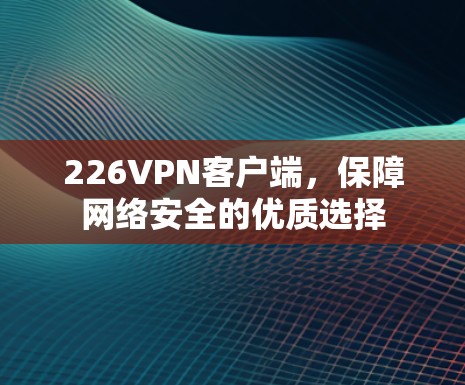 226VPN客户端,保障网络安全的优质选择