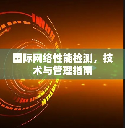 国际网络性能检测,技术与管理指南 国际网络性能检测,技术与管理指南