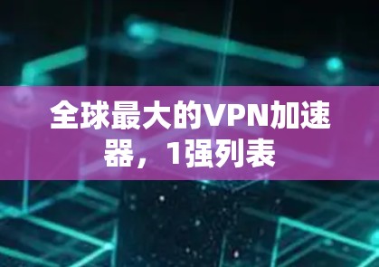 全球最大的VPN加速器,1强列表 全球最大的VPN加速器,1强列表