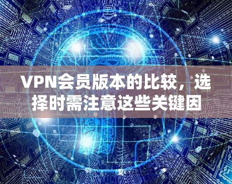 VPN会员版本的比较，选择时需注意这些关键因素